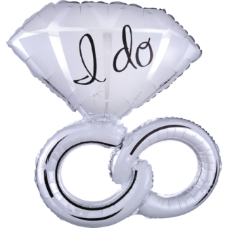 'I Do' Wedding Rings Supershape Balloon - 30" Foil
