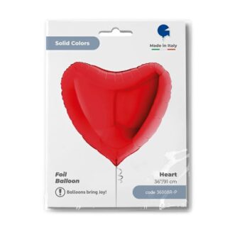 Red Heart Balloon - 36" Foil