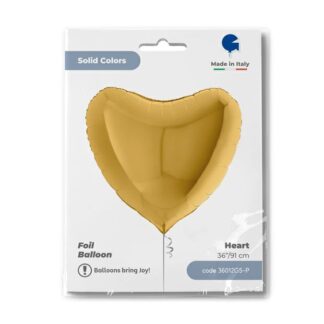 Gold 5 Heart Balloon - 36" Foil