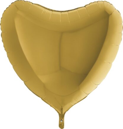 Gold 5 Heart Balloon - 36" Foil - Image 2