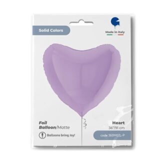 Matte Lilac Heart Balloon - 36" Foil