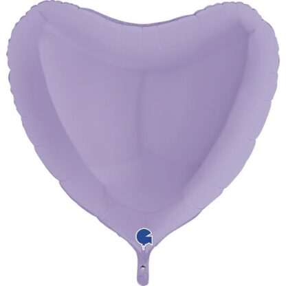Matte Lilac Heart Balloon - 36" Foil - Image 2