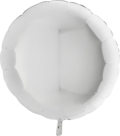 White Round Balloon - 36" Foil - Image 2