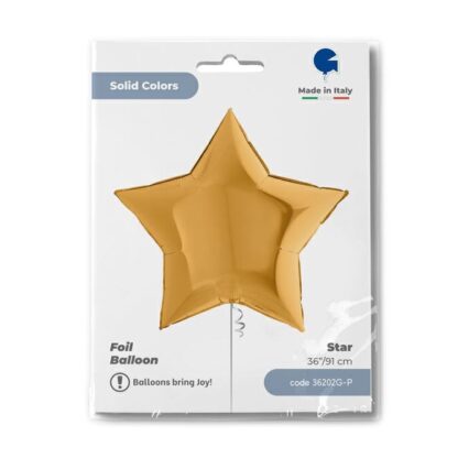 Gold Star Balloon - 36" Foil