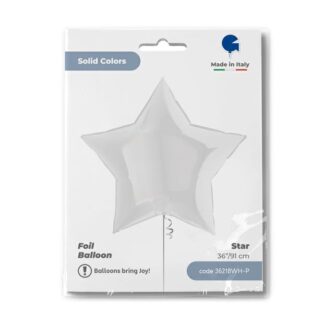White Star Balloon - 36" Foil