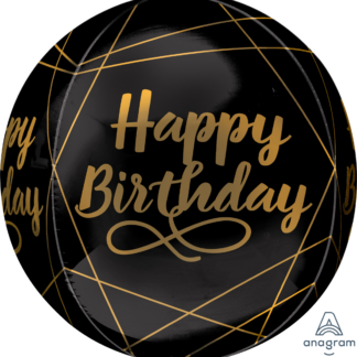 Elegant Birthday Orbz Balloon – 15″ x 16″