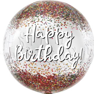 Happy Birthday Sequins Orbz Balloon – 15″ x 16″