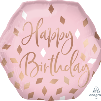 Blush Birthday Supershape Balloon - 23" Foil