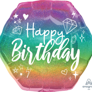 Sparkle Birthday Supershape Balloon - 23" Foil