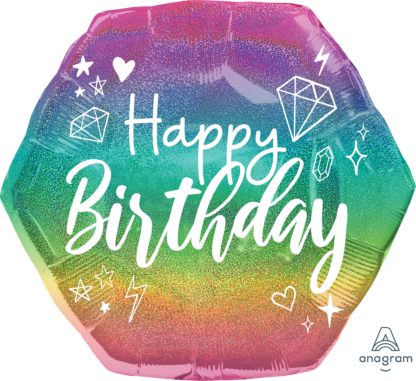 Sparkle Birthday Supershape Balloon - 23" Foil