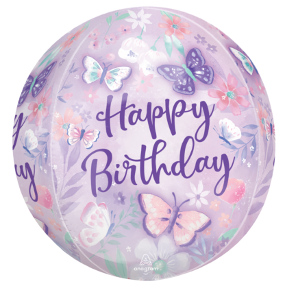 Flutters Birthday Orbz Balloon – 15″ x 16″
