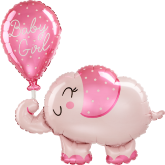 Baby Girl Elephant Supershape Balloon - 31" Foil