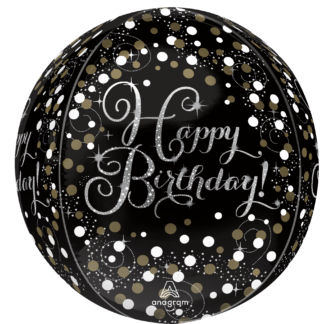 Sparkling Birthday Orbz Balloon – 15″ x 16″