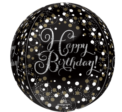 Sparkling Birthday Orbz Balloon – 15″ x 16″