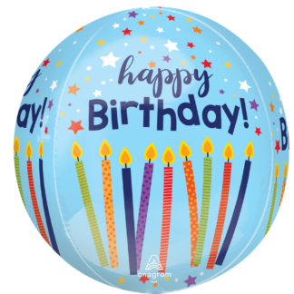 Happy Birthday Celebrate Orbz Balloon – 15″ x 16″