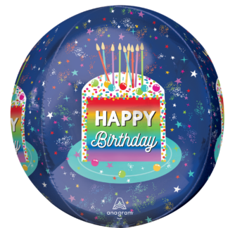 Rainbow Slice Birthday Orbz Balloon – 15″ x 16″