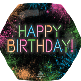 Let's Glow Crazy Birthday Supershape Balloon - Foil